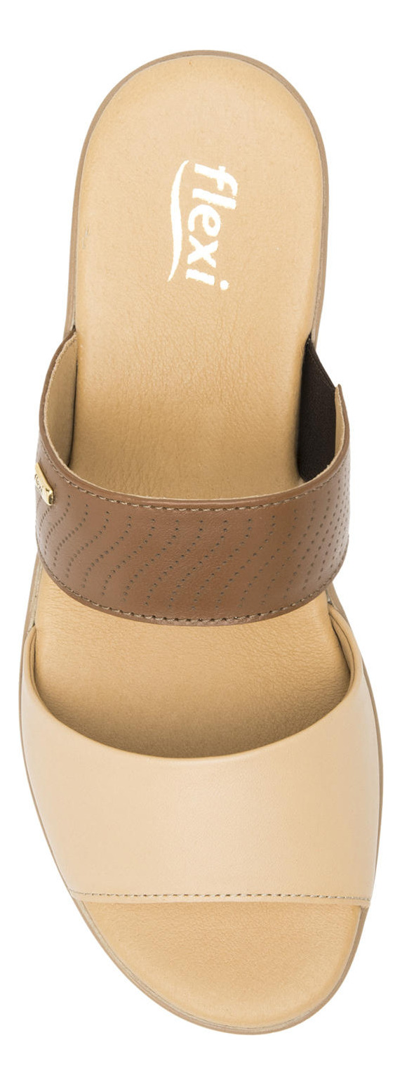 SANDALIAS MUJER FLEXI CUERO ZURA CAFÉ - 6