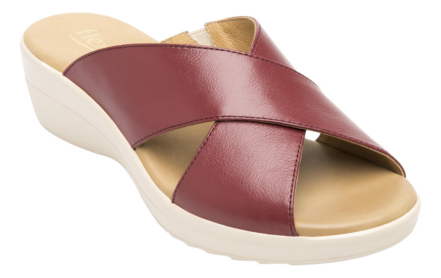 SANDALIAS MUJER FLEXI CUERO ROJO AMAPOLA - 2