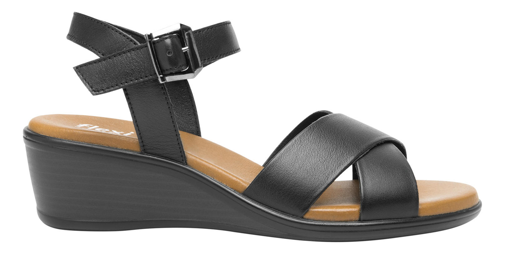 SANDALIA FLEXI MUJER ZURA 123703NEGRO - 1
