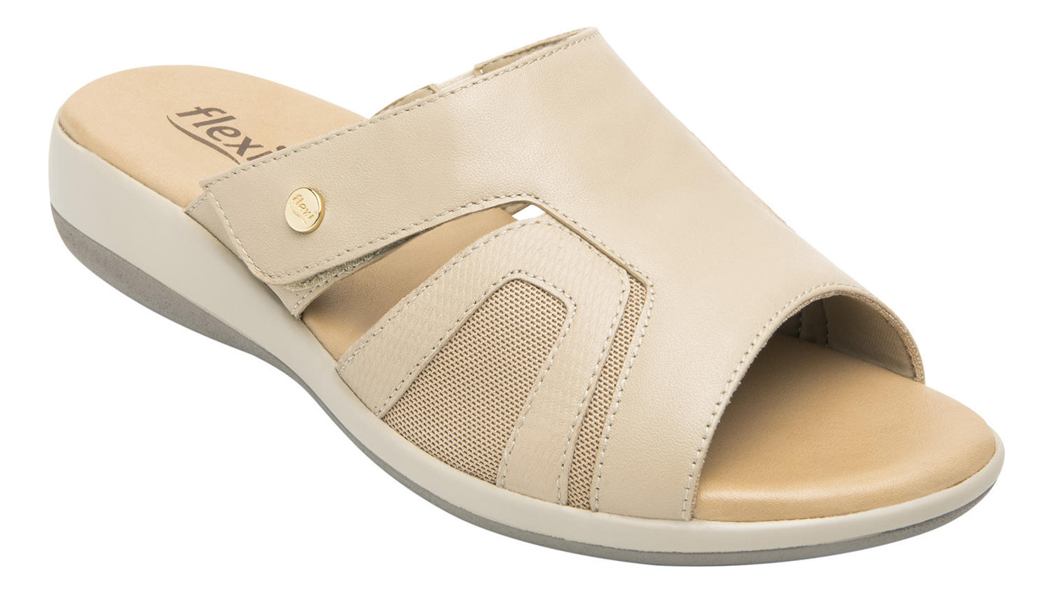 SANDALIAS MUJER FLEXI CUERO BEIGE GAIA - 2