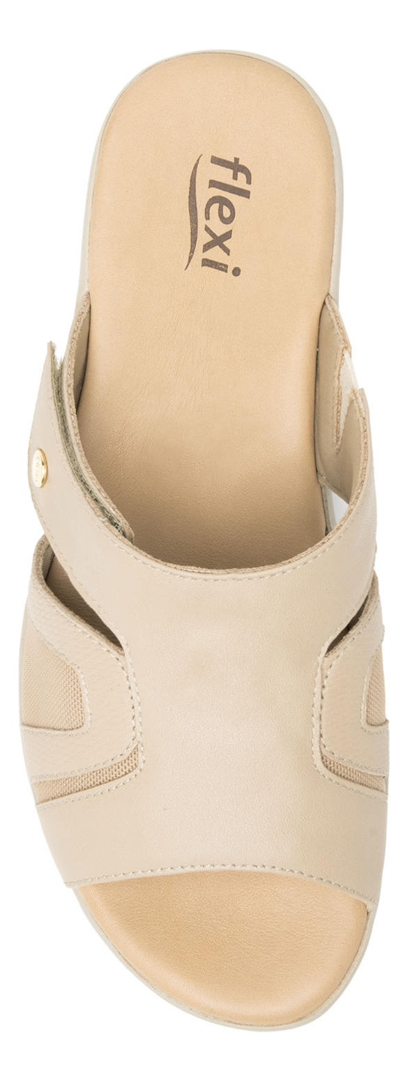 SANDALIAS MUJER FLEXI CUERO BEIGE GAIA - 4