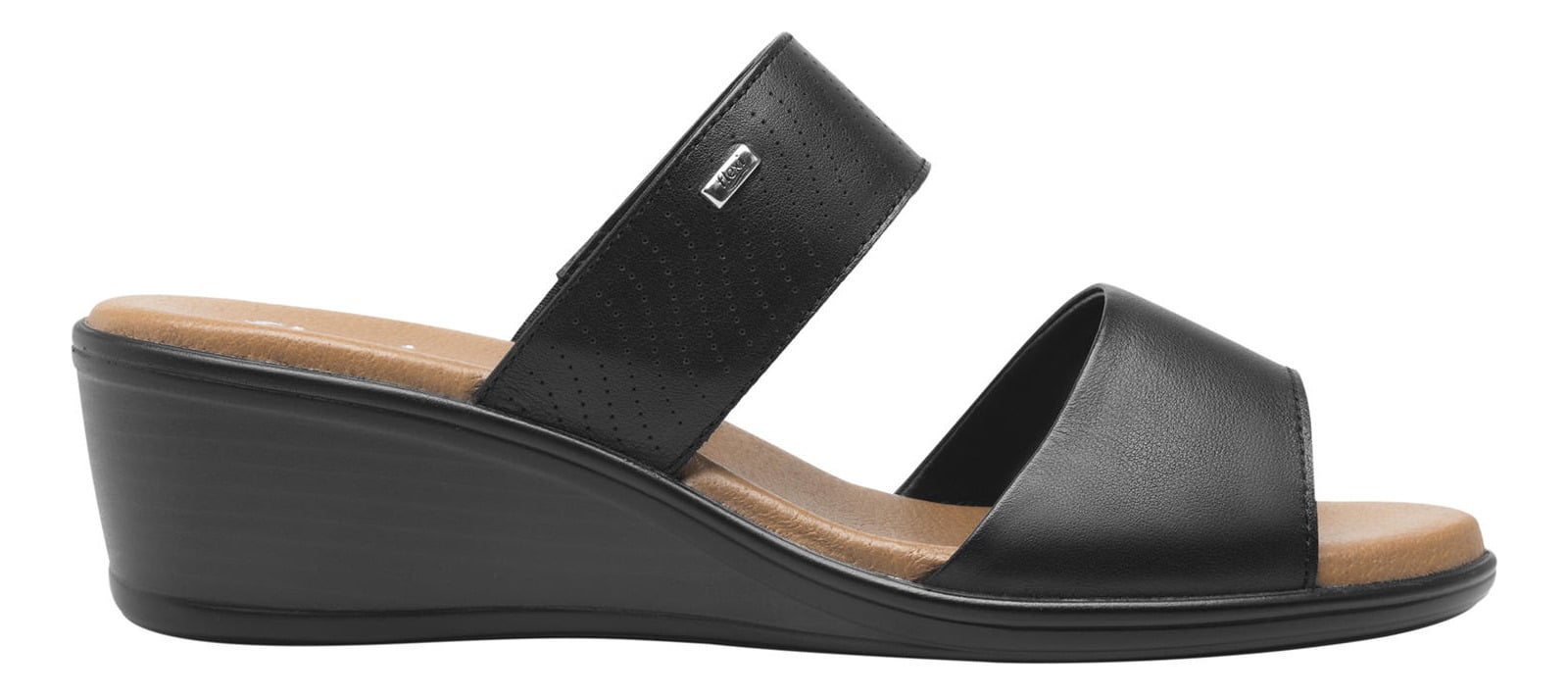 SANDALIAS MUJER FLEXI CUERO NEGRO ZURA - 1