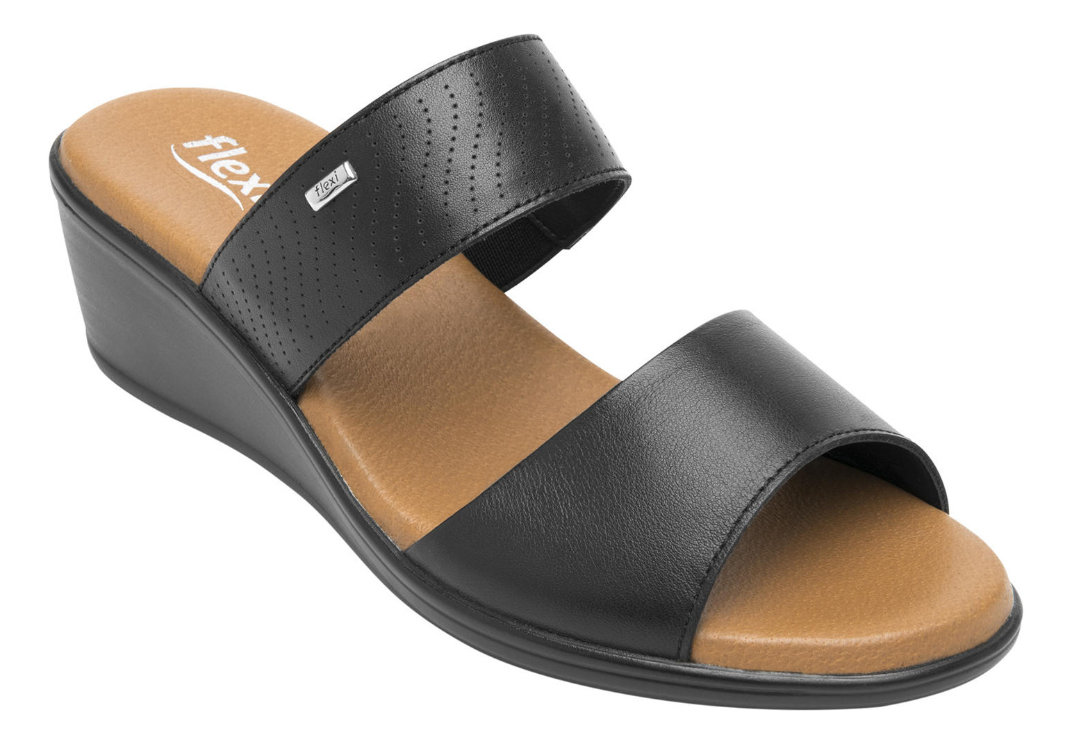 SANDALIAS MUJER FLEXI CUERO NEGRO ZURA - 2
