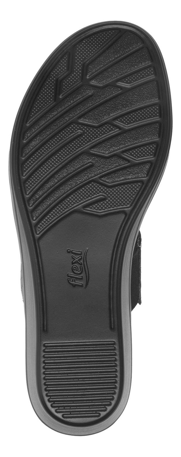 SANDALIAS MUJER FLEXI CUERO NEGRO ZURA - 5