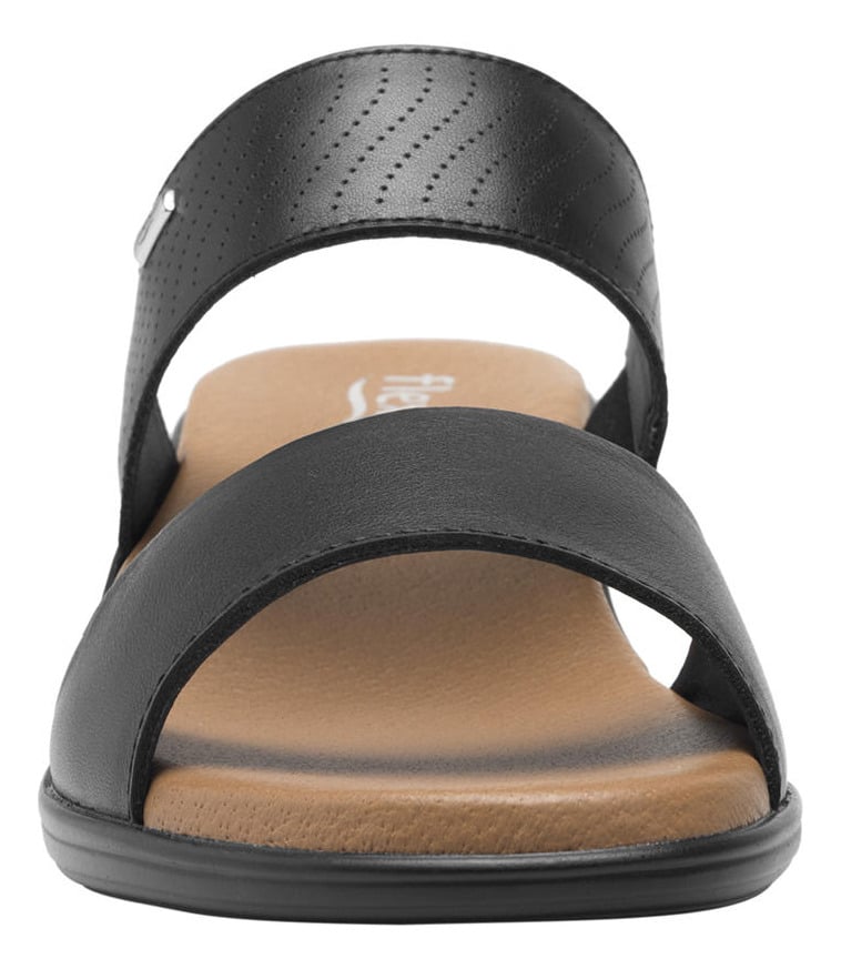 SANDALIAS MUJER FLEXI CUERO NEGRO ZURA - 7