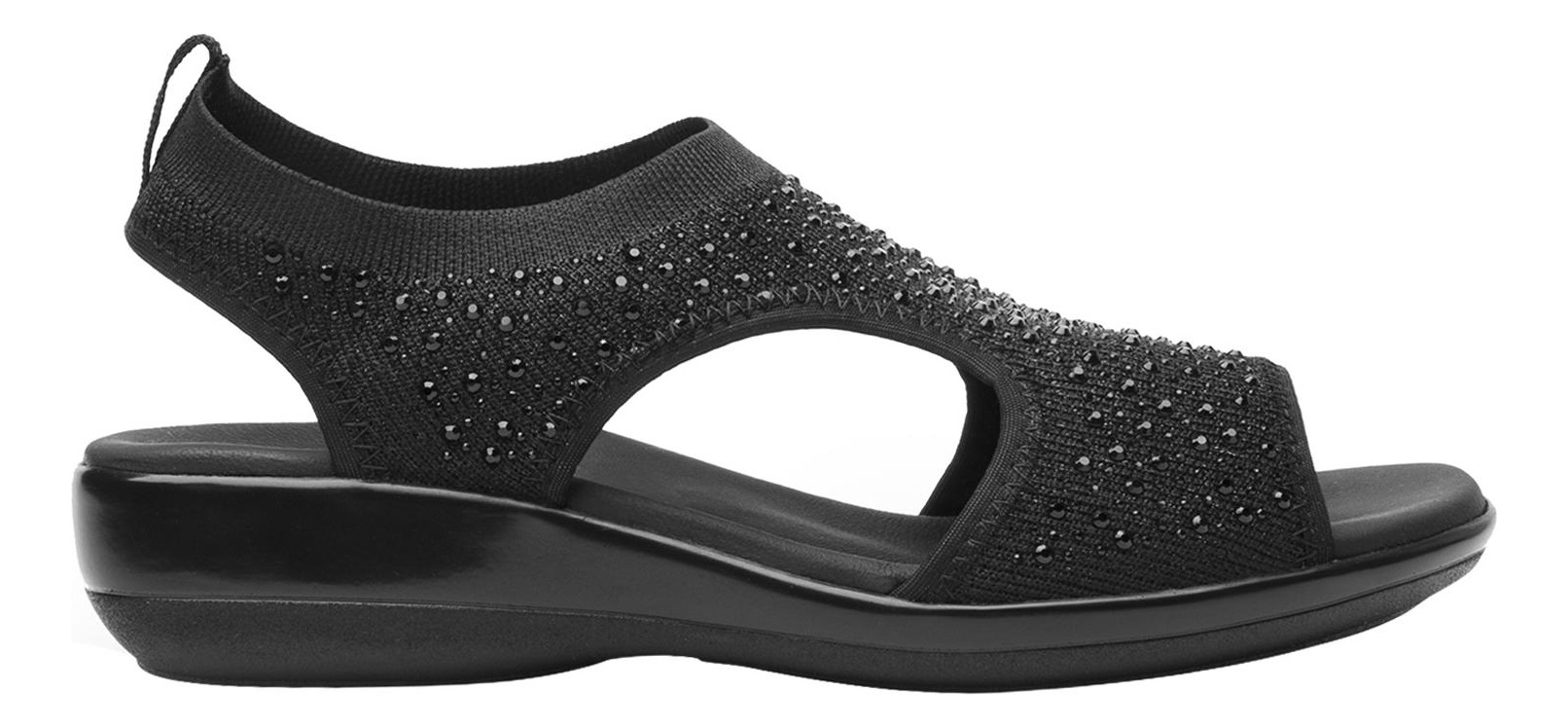 SANDALIAS MUJER FLEXI TEXTIL NEGRO GAIA - 1
