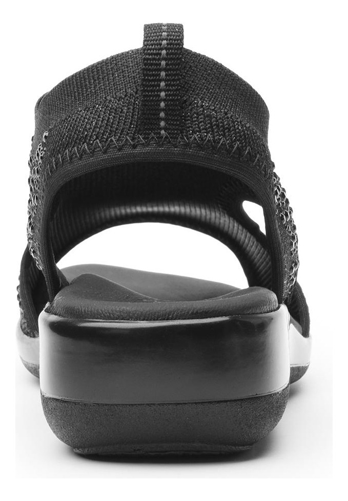 SANDALIAS MUJER FLEXI TEXTIL NEGRO GAIA - 4