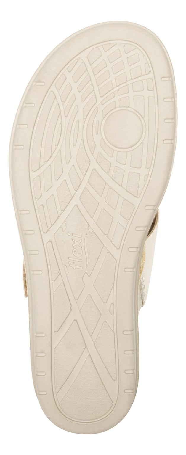 SANDALIAS MUJER FLEXI CUERO BEIGE PEONIA - 4