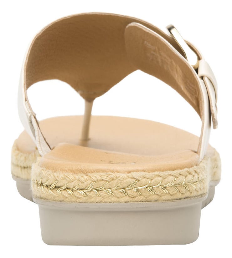 SANDALIAS MUJER FLEXI CUERO BEIGE PEONIA - 7