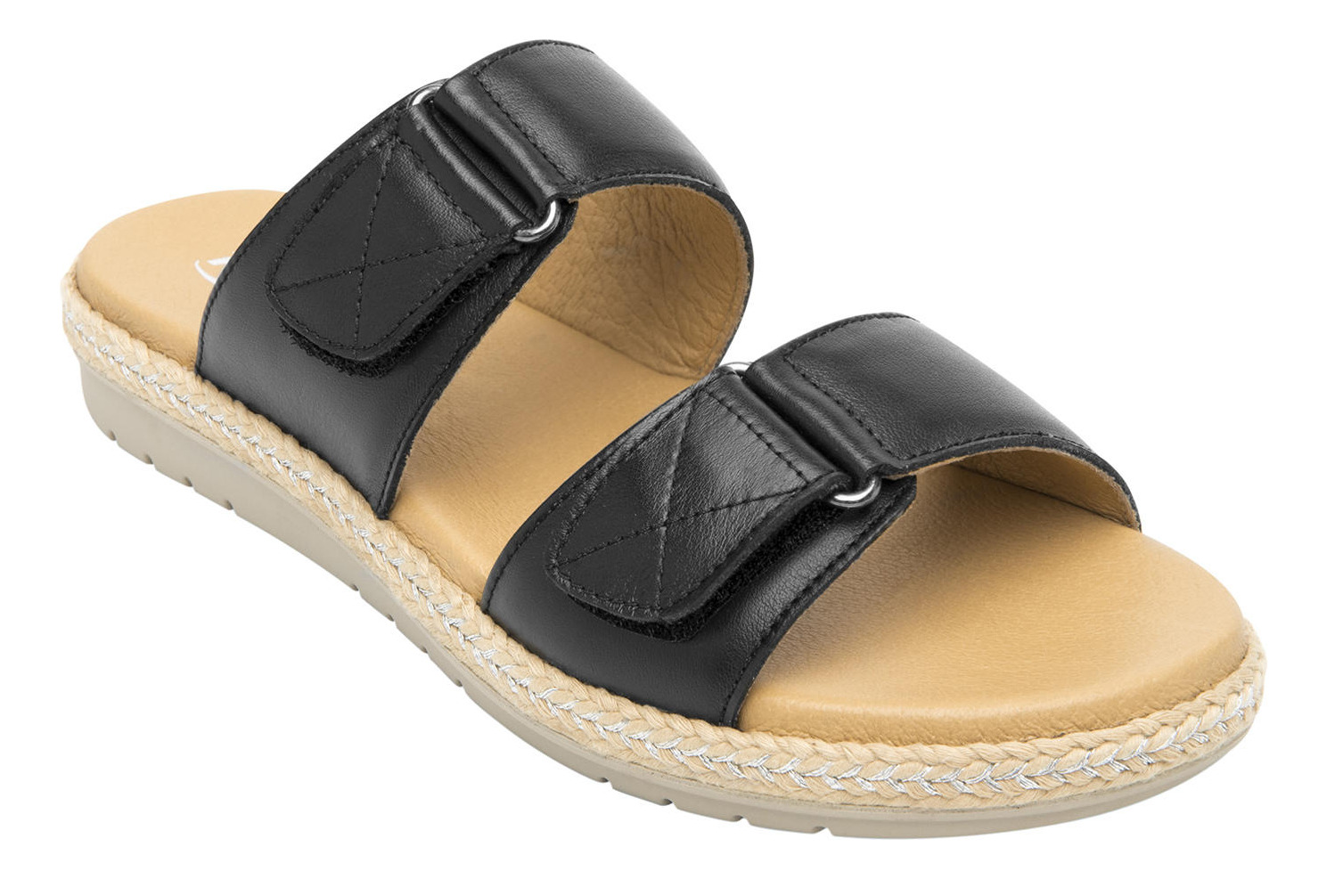 SANDALIAS MUJER FLEXI CUERO NEGRO PEONIA - 2