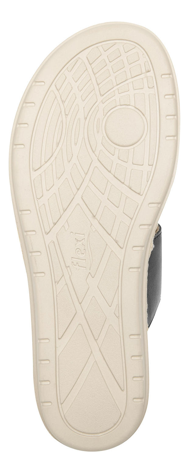 SANDALIAS MUJER FLEXI CUERO NEGRO PEONIA - 3