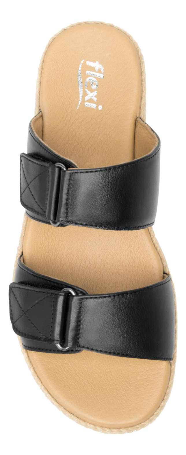 SANDALIAS MUJER FLEXI CUERO NEGRO PEONIA - 5