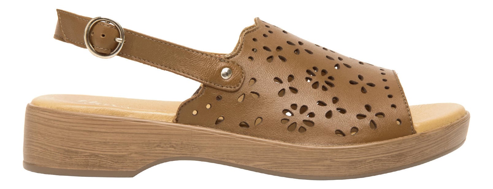 SANDALIAS MUJER FLEXI CUERO DOHA CAFÉ - 1