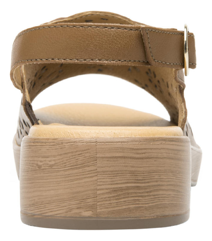 SANDALIAS MUJER FLEXI CUERO DOHA CAFÉ - 5