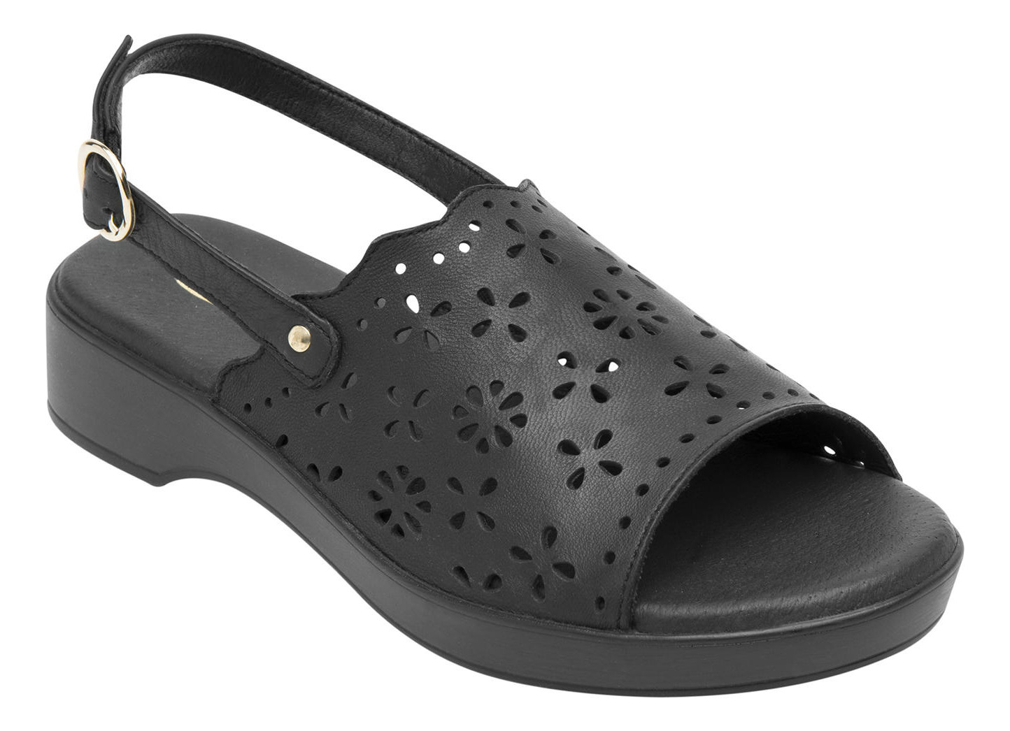 SANDALIA FLEXI MUJER CUERO DOHA NEGRO - 2