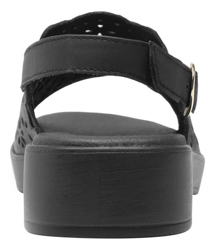 SANDALIA FLEXI MUJER CUERO DOHA NEGRO - 4