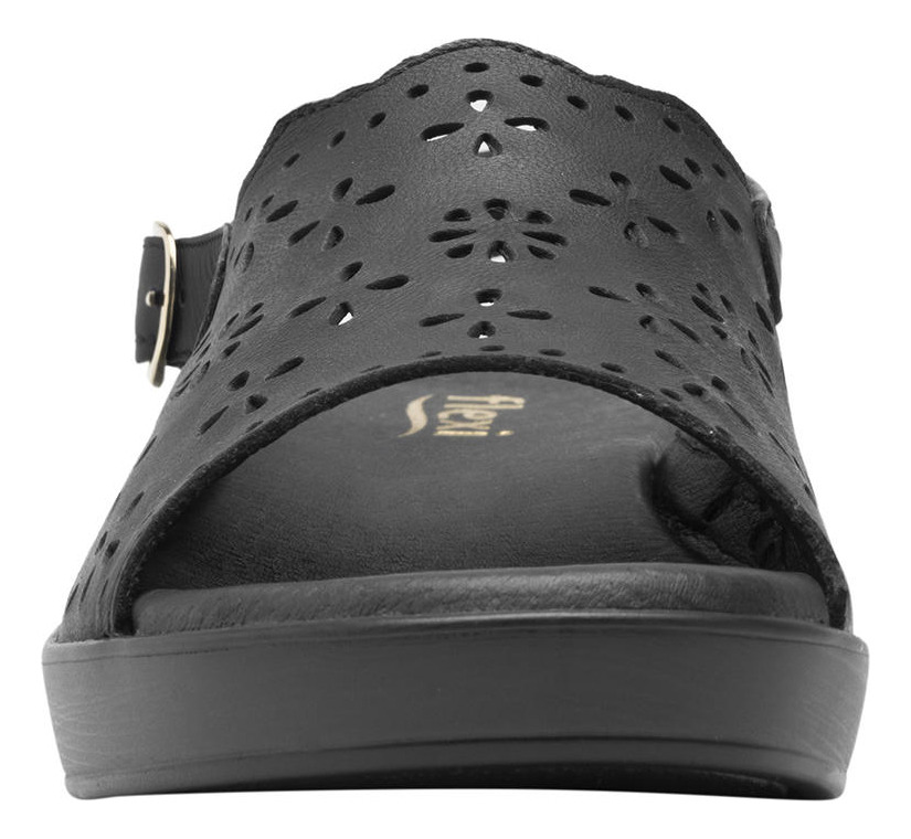 SANDALIA FLEXI MUJER CUERO DOHA NEGRO - 6