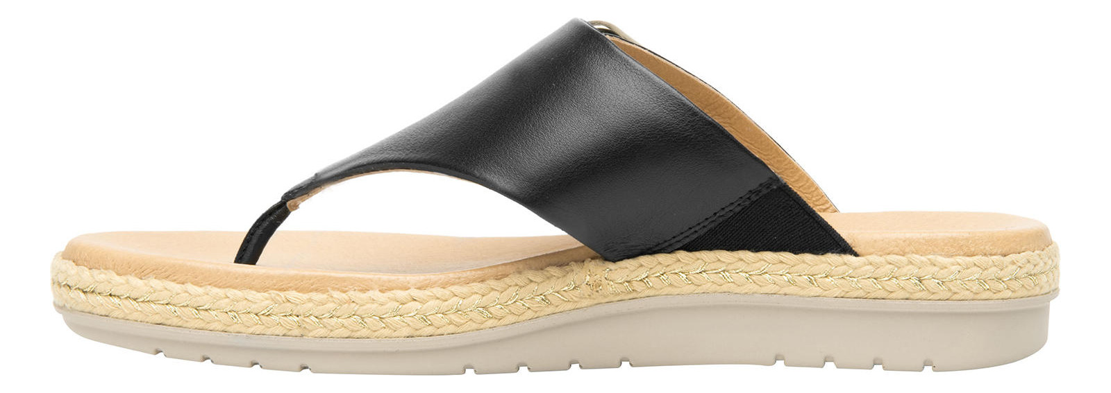 SANDALIAS MUJER FLEXI CUERO NEGRO PEONIA - 3