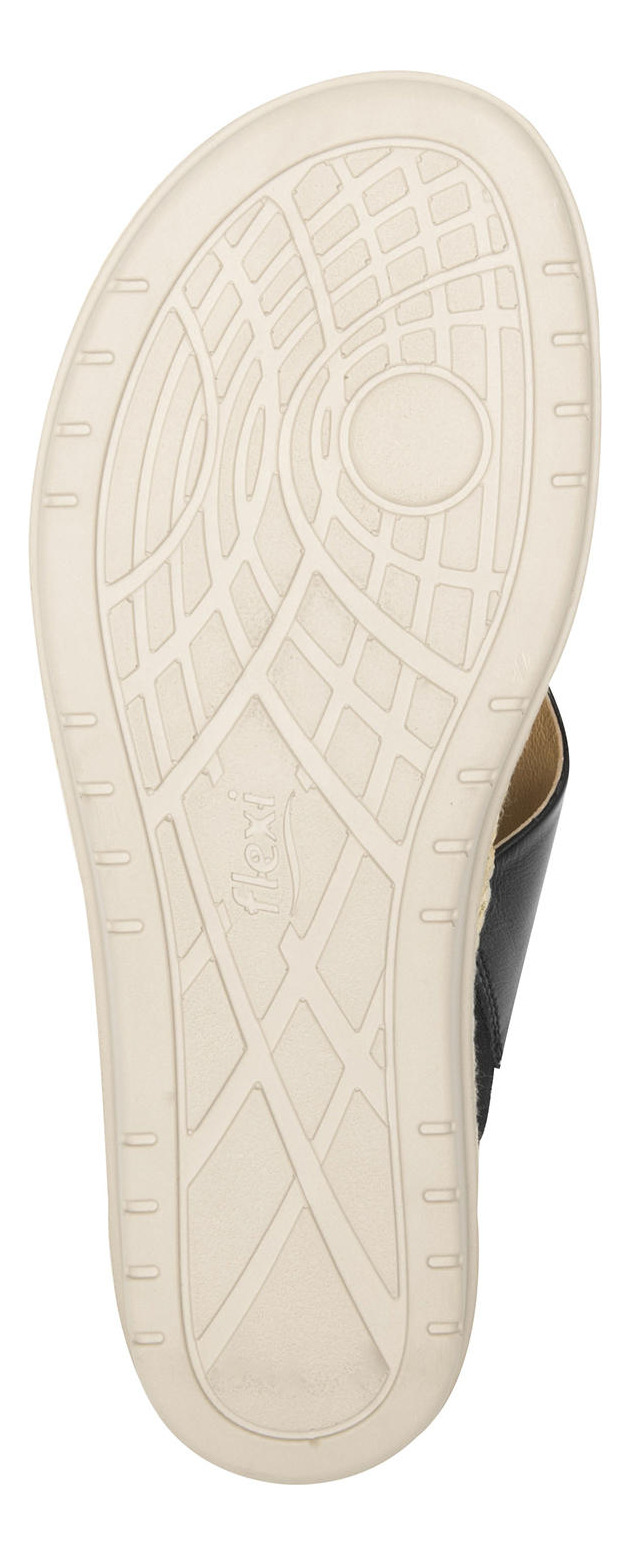 SANDALIAS MUJER FLEXI CUERO NEGRO PEONIA - 4