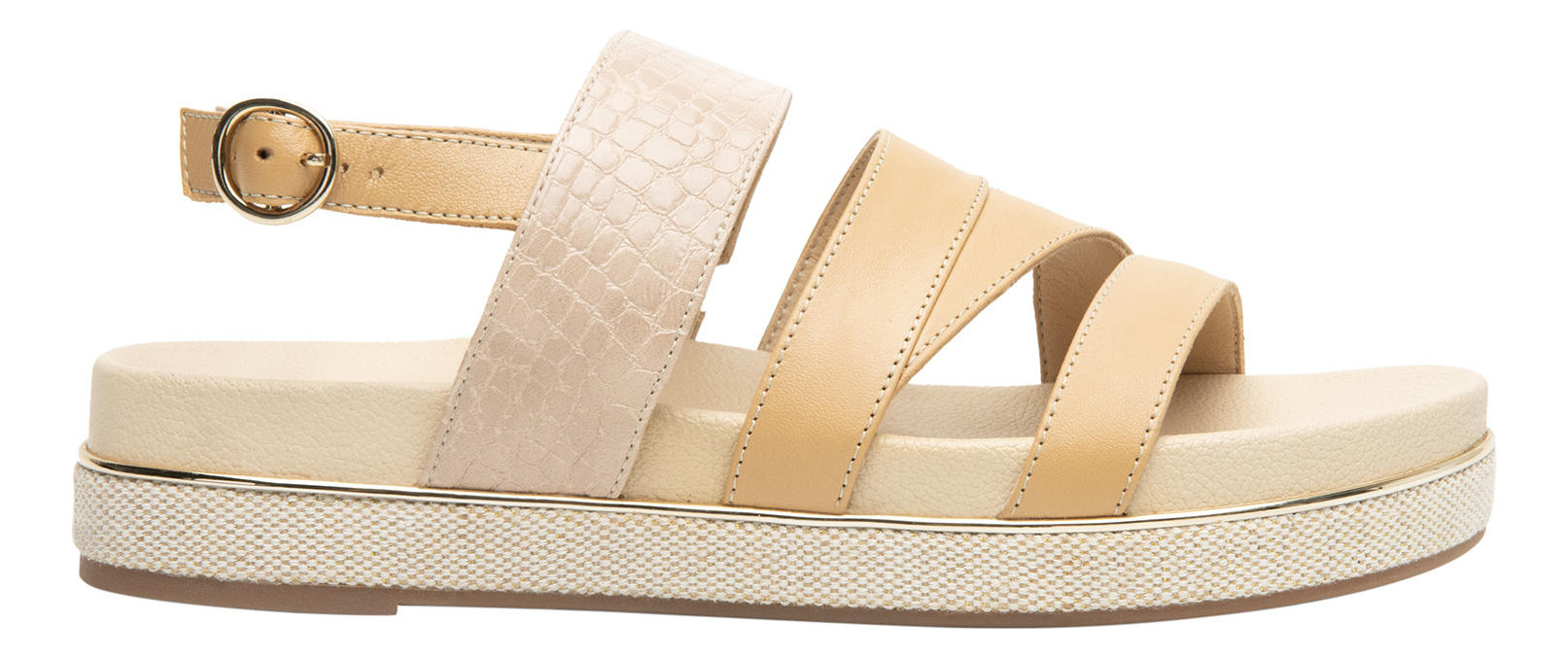 SANDALIAS MUJER FLEXI CUERO DEYNA NARANJA - 1