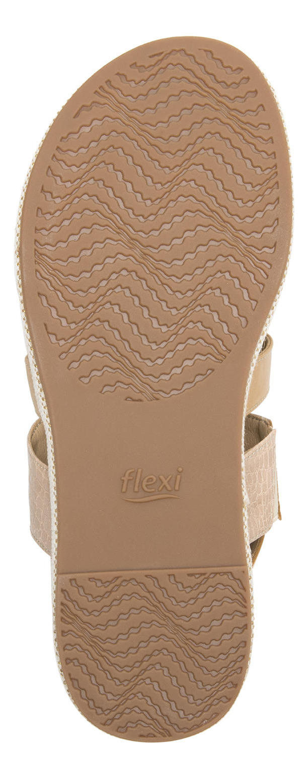 SANDALIAS MUJER FLEXI CUERO DEYNA NARANJA - 3