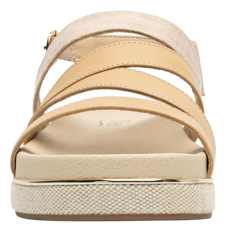 SANDALIAS MUJER FLEXI CUERO DEYNA NARANJA - 7
