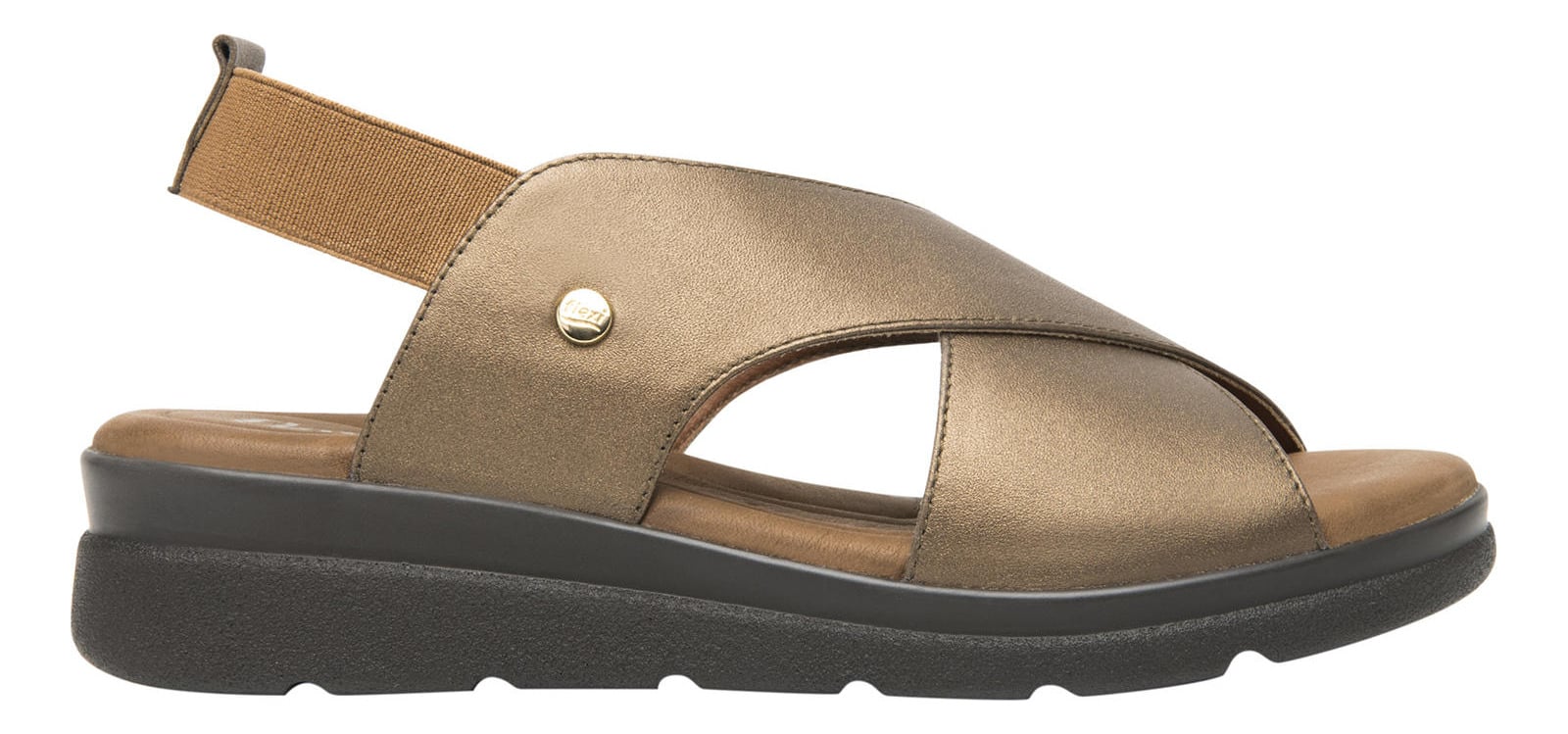 SANDALIAS MUJER FLEXI CUERO DARIANA CAFÉ - 1