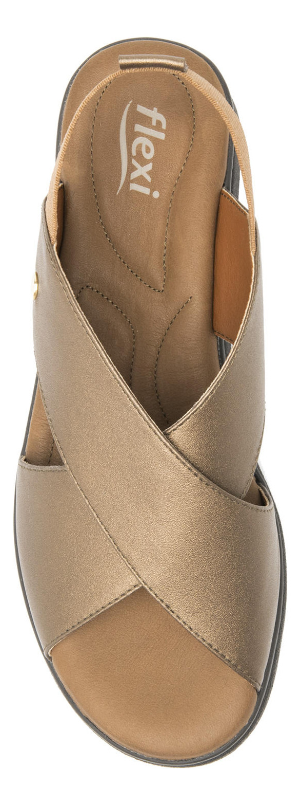 SANDALIAS MUJER FLEXI CUERO DARIANA CAFÉ - 5