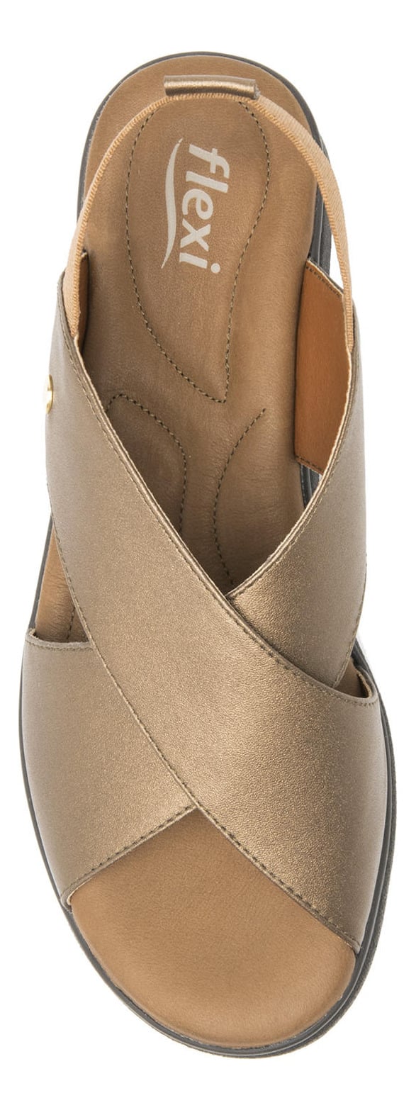 SANDALIAS MUJER FLEXI CUERO DARIANA CAFÉ - 5