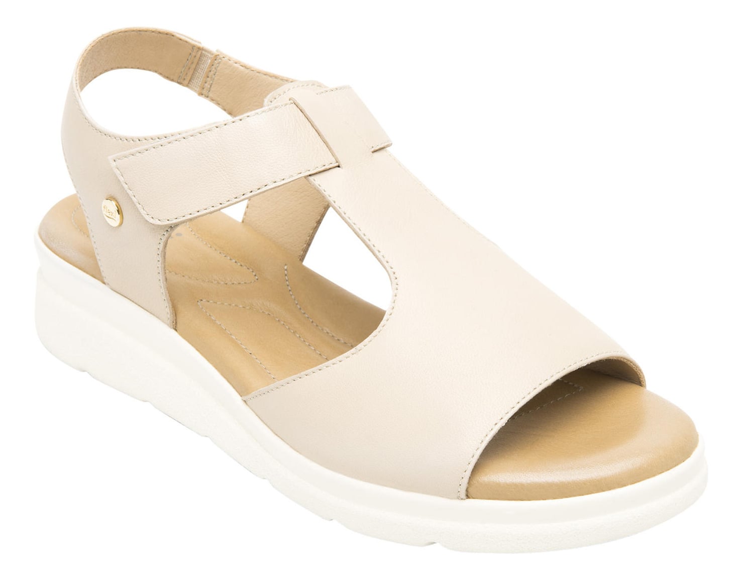 SANDALIAS MUJER FLEXI CUERO BEIGE DARIANA - 2