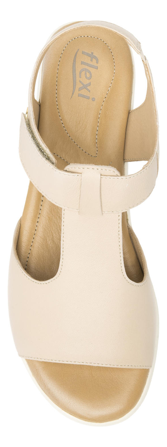 SANDALIAS MUJER FLEXI CUERO BEIGE DARIANA - 6