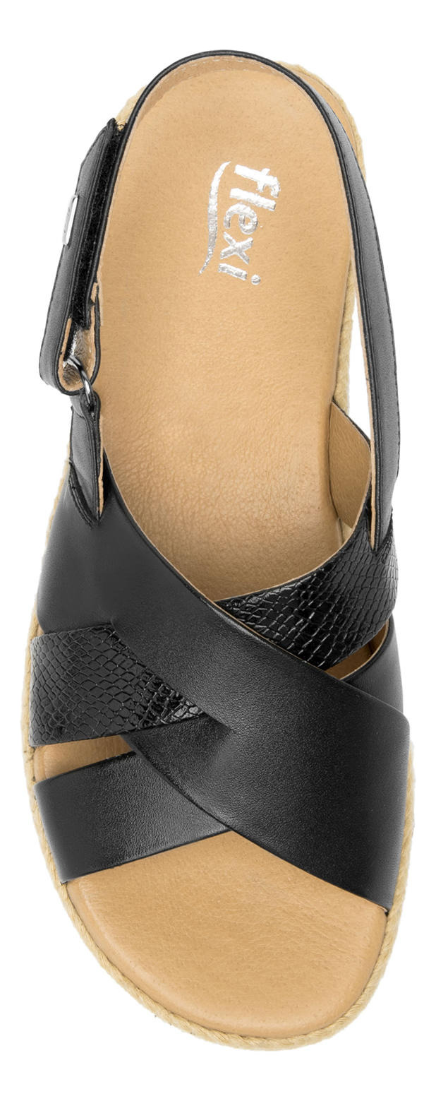 SANDALIAS MUJER FLEXI NEGRO CUERO PEONIA - 6