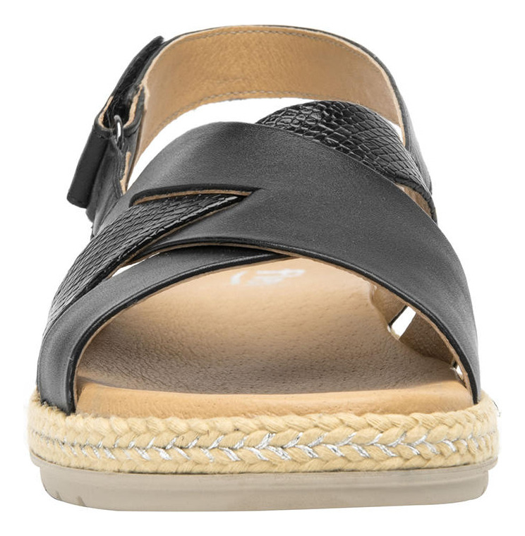 SANDALIAS MUJER FLEXI NEGRO CUERO PEONIA - 7
