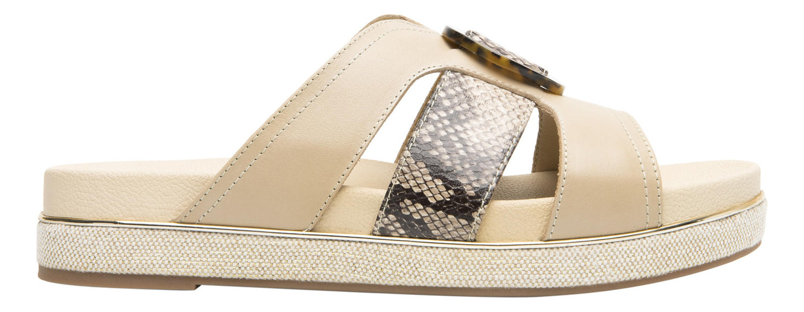 SANDALIAS MUJER FLEXI CUERO BEIGE DEYNA - 1