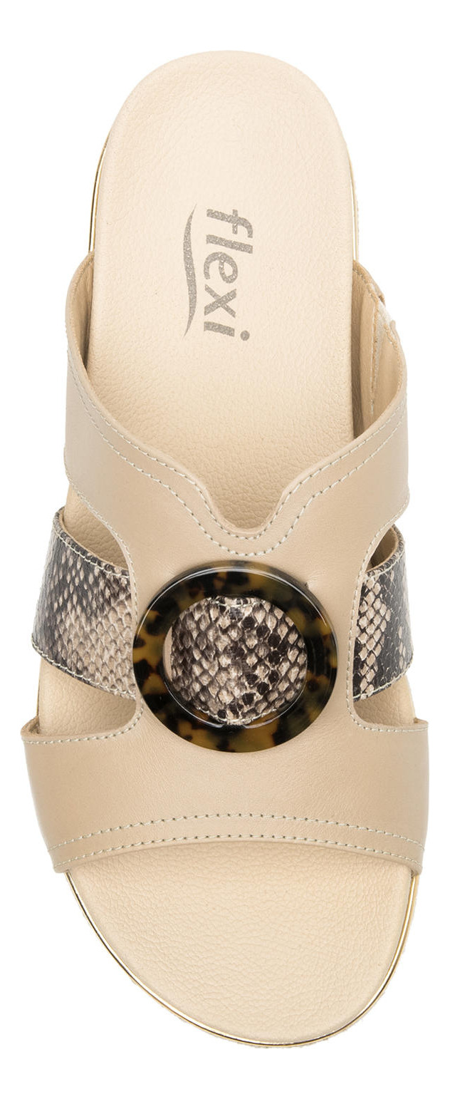 SANDALIAS MUJER FLEXI CUERO BEIGE DEYNA - 3
