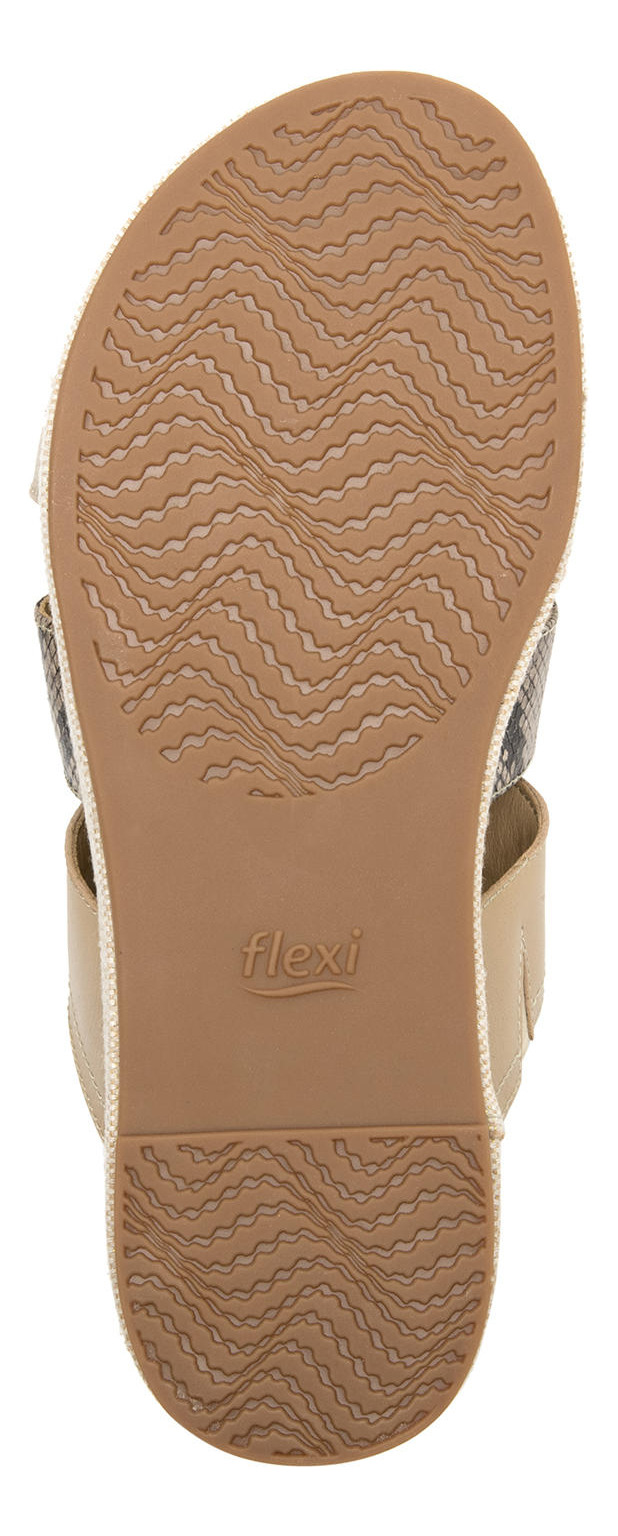 SANDALIAS MUJER FLEXI CUERO BEIGE DEYNA - 6