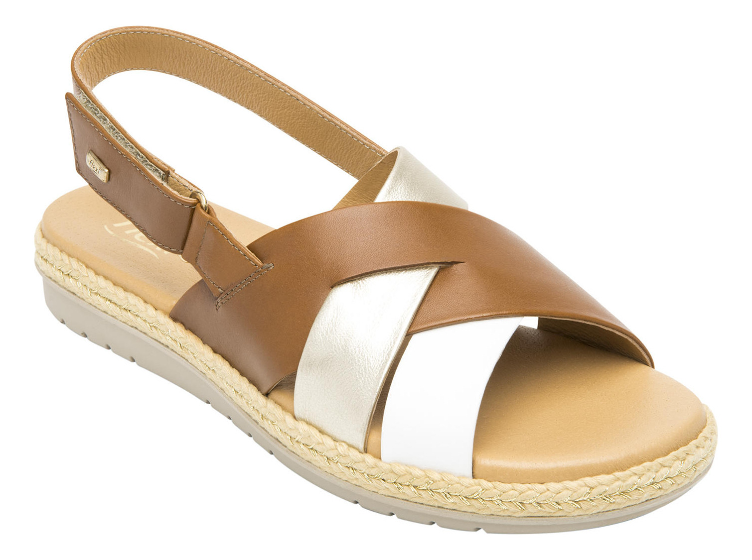 SANDALIAS MUJER FLEXI CUERO PEONIA CAFÉ - 2