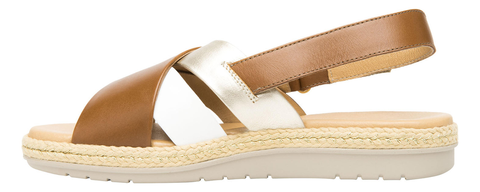 SANDALIAS MUJER FLEXI CUERO PEONIA CAFÉ - 4
