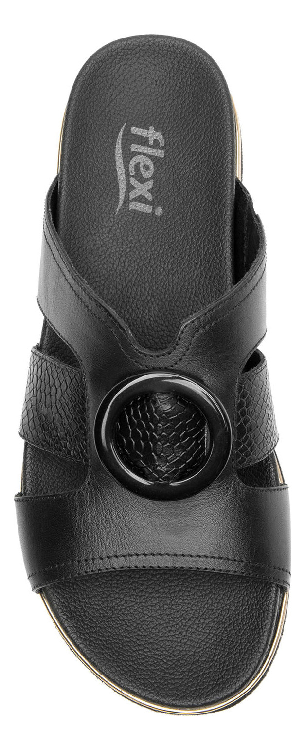 SANDALIAS MUJER FLEXI CUERO NEGRO DEYNA - 7