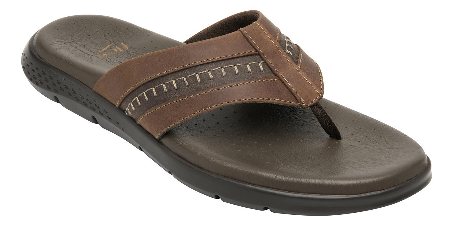 SANDALIAS HOMBRE FLEXI CUERO ODIN CAFÉ - 2
