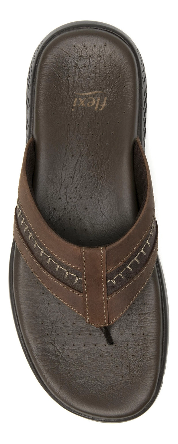SANDALIAS HOMBRE FLEXI CUERO ODIN CAFÉ - 7
