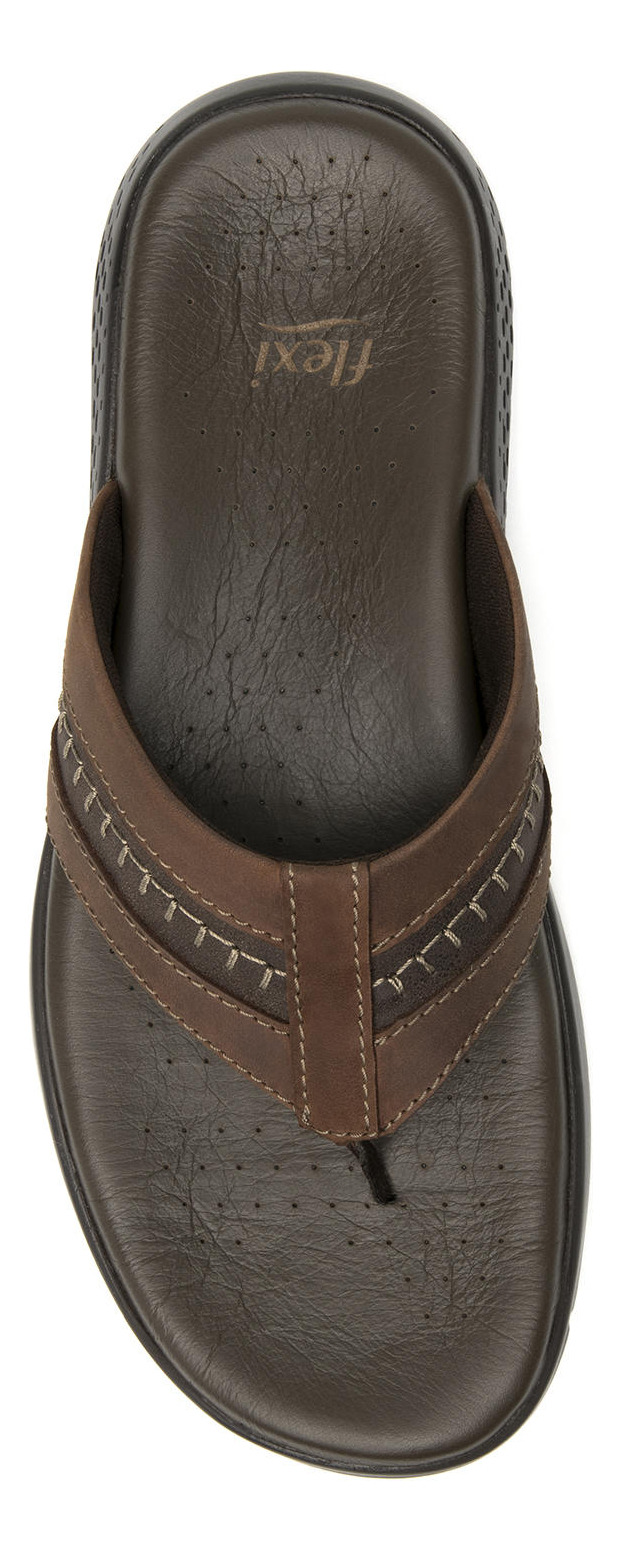 SANDALIAS HOMBRE FLEXI CUERO ODIN CAFÉ - 7
