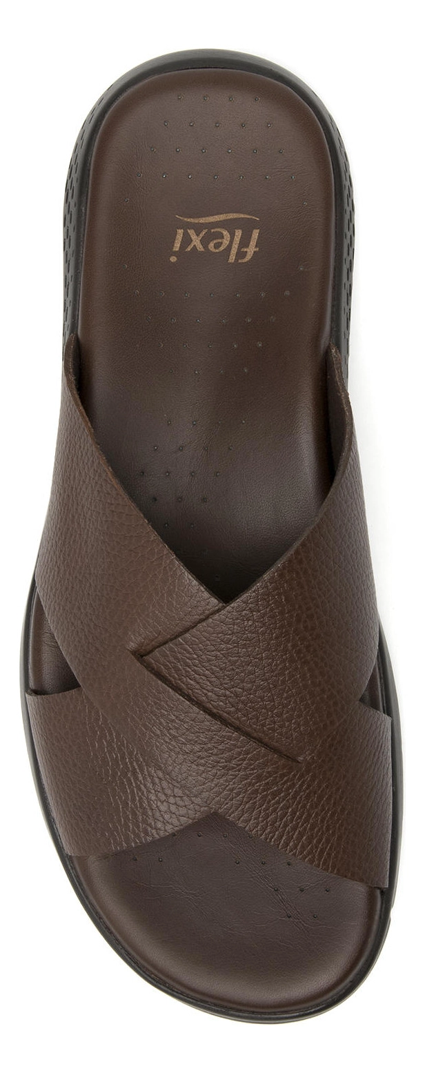 SANDALIAS HOMBRE FLEXI CUERO ODIN CAFÉ - 6