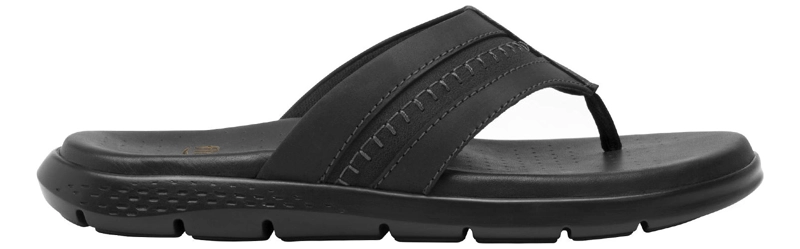 SANDALIAS HOMBRE FLEXI CUERO NEGRO ODIN - 1