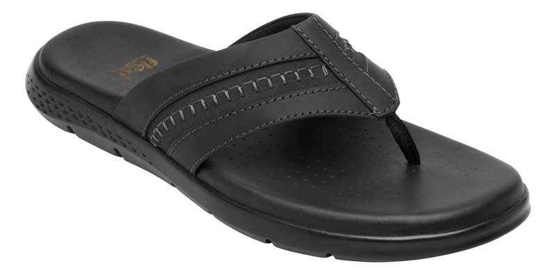 SANDALIAS HOMBRE FLEXI CUERO NEGRO ODIN - 2