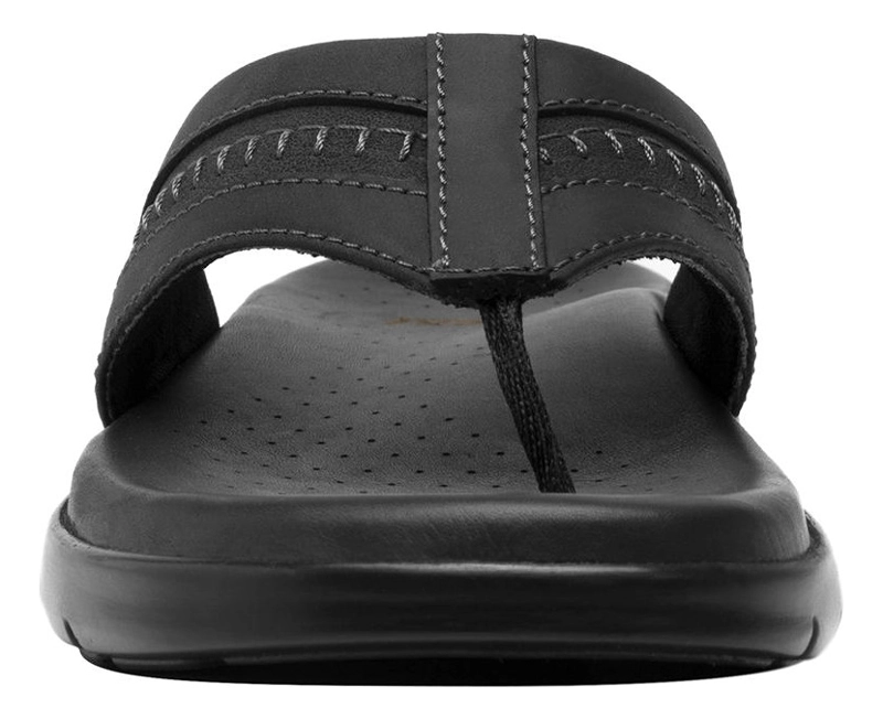 SANDALIAS HOMBRE FLEXI CUERO NEGRO ODIN - 5
