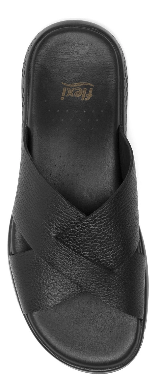 SANDALIAS HOMBRE FLEXI CUERO NEGRO ODIN - 7