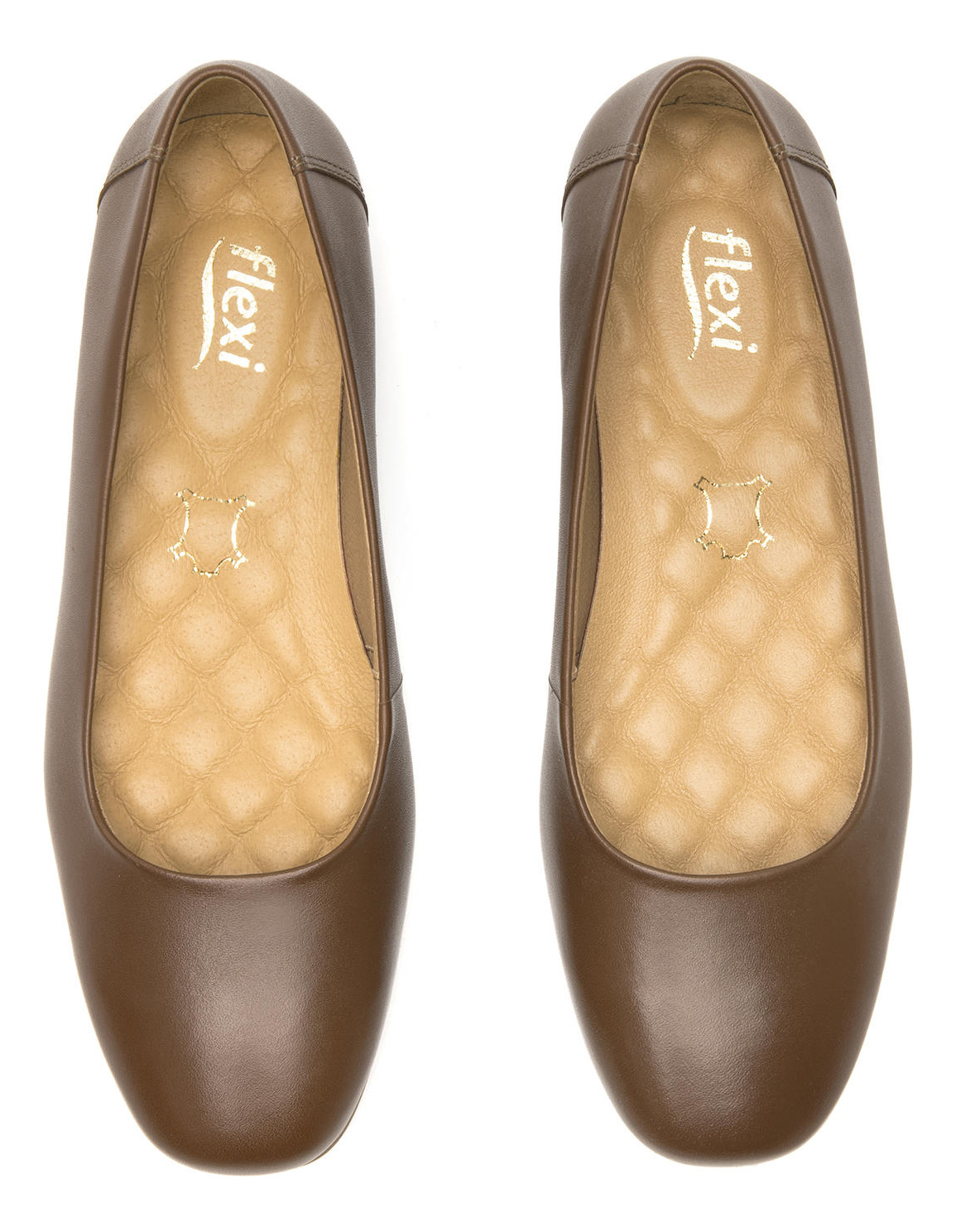 BALLERINAS MUJER FLEXI CUERO CAFÉ KIRSTEN 119901 - 6