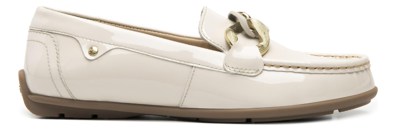 MOCASINES MUJER FLEXI CUERO PAMELA 124304 BLANCO PERLA - 1