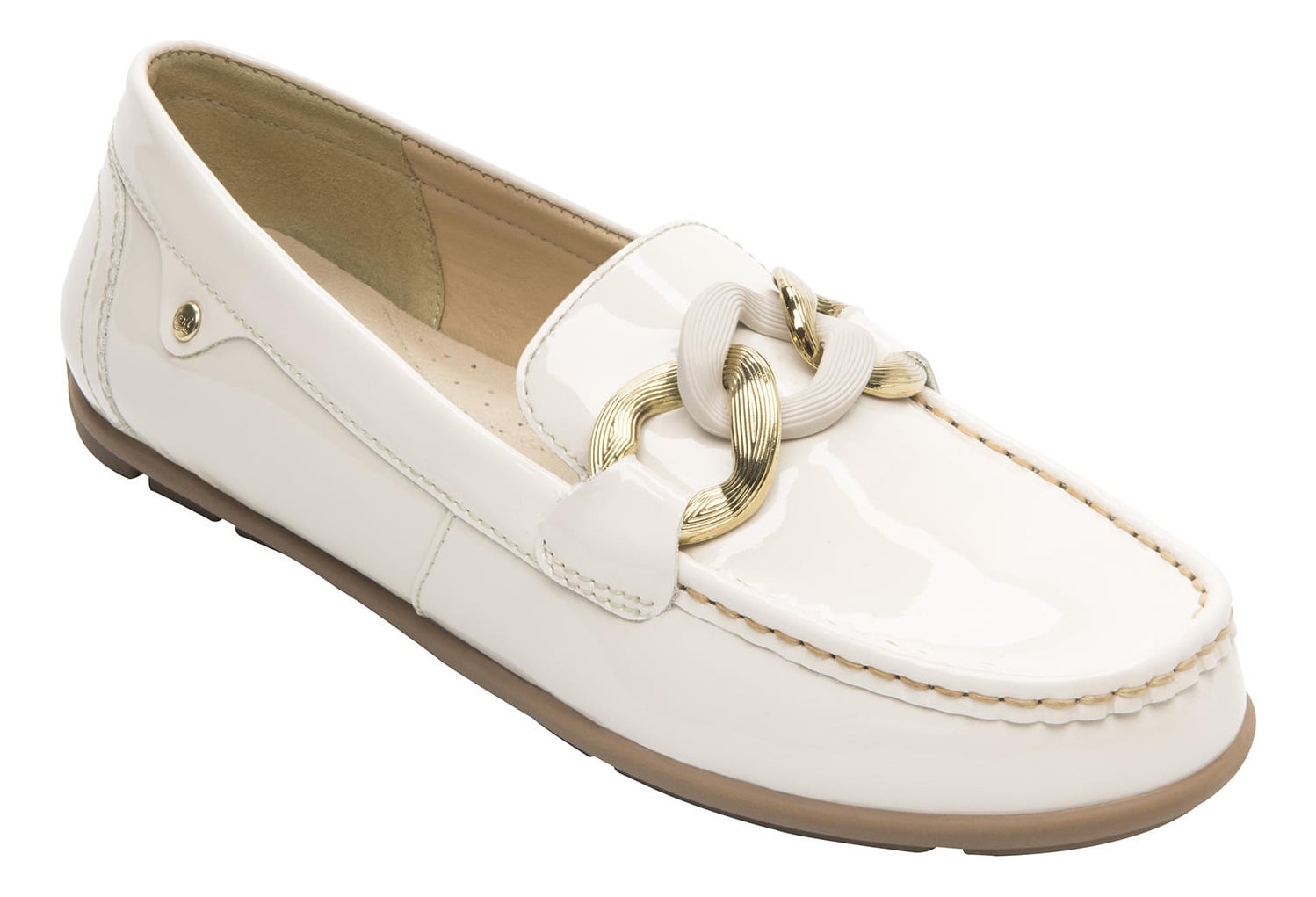 MOCASINES MUJER FLEXI CUERO PAMELA 124304 BLANCO PERLA - 2
